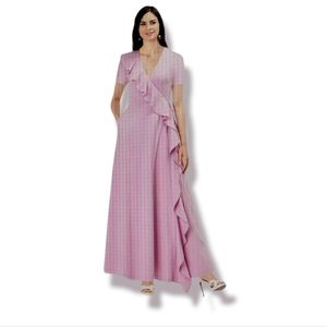 Pink Eshakti Wrap Dress